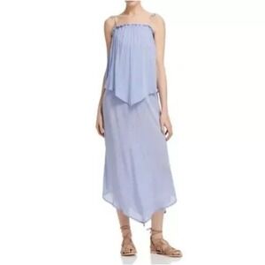 Faithfull The Brand The Beach Edit Escape Blue Striped Maxi‎ Dress Sz 8